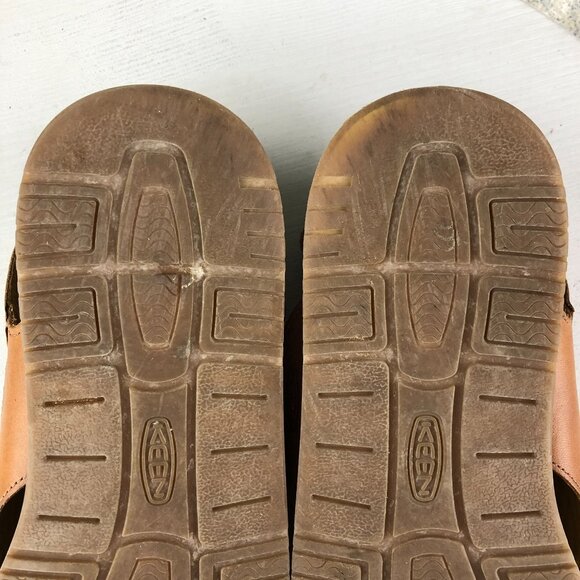 Keen Women's 9 Lana Brown Leather Open Toe Criss Cross Slingback Sandals FAIR - Picture 10 of 14